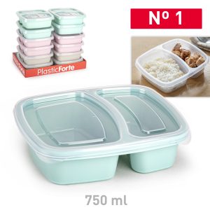 Fiambrera 2 compartimientos 725 ml