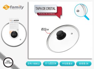 TAPA DE CRISTAL 22 CM