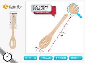 CUCHARON RANURADA DE BAMBU