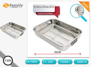 BANDEJA GRILL INOXIDABLE 35 CM