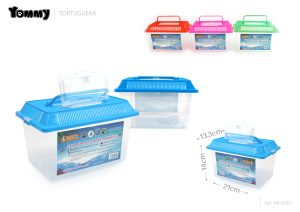 CAJA DE PLASTICO PARA ANIMALES 21 X 13, 3 X 14 CM