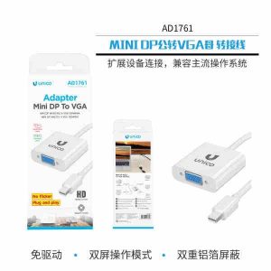 Cable adaptador mini DP macho a VGA hembra