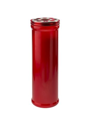 VELA ROJA CON TAPA 190 X 55 MM