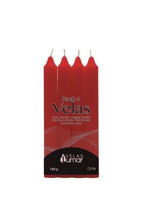 VELAS PACK 4 180 G ROJO