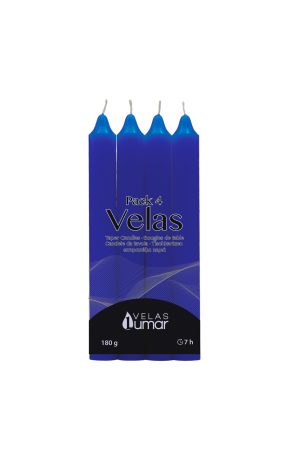 VELAS PACK 4 180 G AZUL