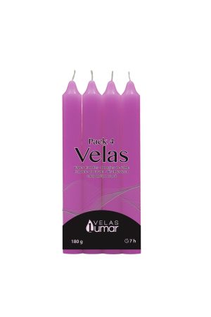 VELAS PACK 4 180 G MORADO