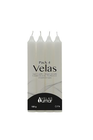 VELAS PACK 4 180 G BLANCO