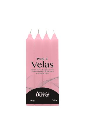 VELAS PACK 4 180 G ROSA