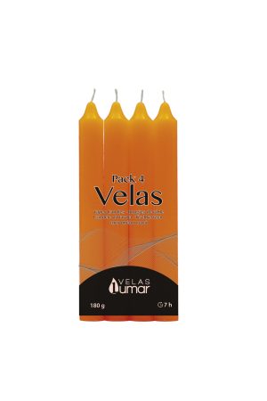 VELAS PACK 4 180 G NARANJA