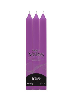 VELAS PACK 3 176 G MORADO