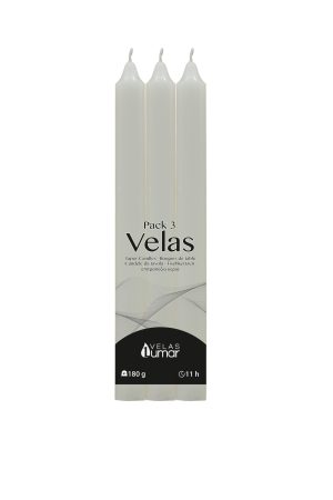 VELAS PACK 3 176 G BLANCO