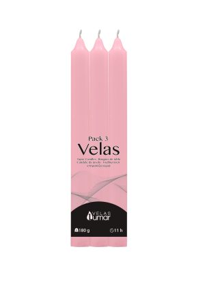 VELAS PACK 3 176 G ROSA