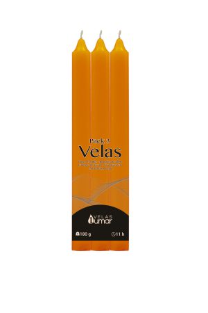 VELAS PACK 3 176 G NARANJA