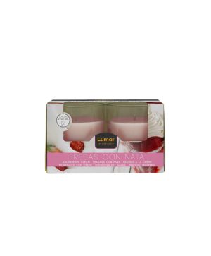 VELA PERFUMADA FRESAS CON NATA 2 UNIDADES X 57 G