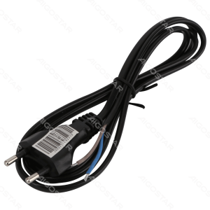 Cable de alimentación de CA, divisor macho plano, 1,5 m, negro
