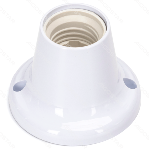 Portalámparas de plástico E27 blanco