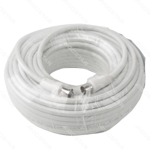Cable de TV, 25 m, blanco
