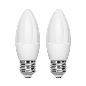Bombilla LED C37 E27 4W (2 piezas) 3000K