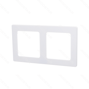 Placa de pared de plástico alemana/francesa de 2 llaves, blanca