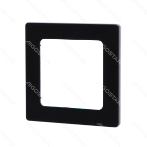 Placa de pared de plástico alemana/francesa de 1 llave, negra