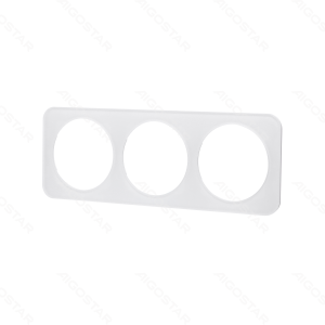 Placa de pared de vidrio blanca de tres módulos, de fabricación germano-francesa.