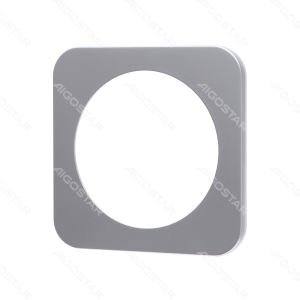 Placa de pared de plástico alemana/francesa de 1 llave, plateada