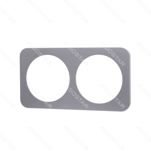 Placa de pared de plástico alemana/francesa de 2 vías, plateada