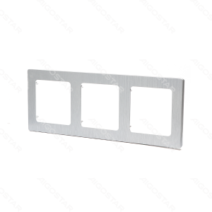 Placa de pared de aluminio alemana/francesa de 3 llaves, plateada