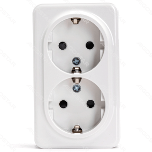 ENCHUFE 2VIAS BLANCO ALEMAN SUPERFICIE