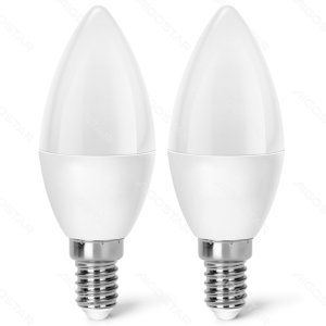 Bombilla LED C37 E14 10W (2 piezas) 3000K