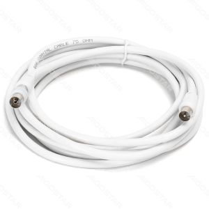 Cable TV RG6U con conectores macho a macho y accesorios de 3m