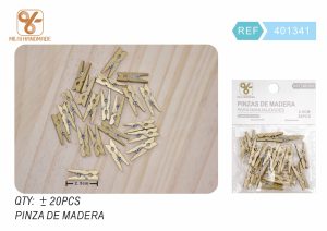 PINZAS DE MADERA PARA MANUALIDADES 2,5 CM 20 PIEZAS