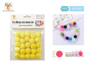 BOLITAS POMPOM 3,5 CM 6 PIEZAS