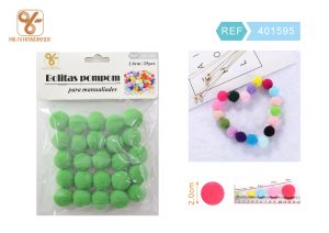 BOLITAS POMPOM 3,5 CM 6 PIEZAS
