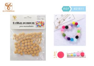BOLITAS POMPOM PARA MANUALIDADES 1 CM