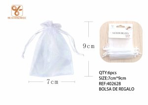 BOLSA DE ORGANZA 7 X 9 CM 6 PIEZAS