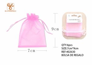 BOLSA DE ORGANZA 7 X 9 CM 6 PIEZAS