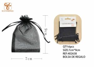 BOLSA DE ORGANZA 7 X 9 CM 6 PIEZAS