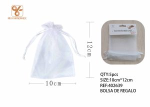 BOLSA DE ORGANZA 10 X 12 CM 5 PIEZAS