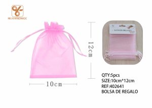 BOLSA DE ORGANZA 10 X 12 CM 5 PIEZAS
