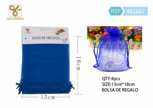 BOLSA DE ORGANZA 13 X 18 CM 4 PIEZAS