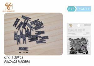 PINZAS DE MADERA PARA MANUALIDADES 2,5 CM 20 PIEZAS