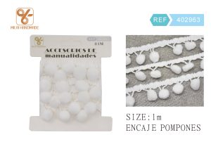 ENCAJE DE POMPOM