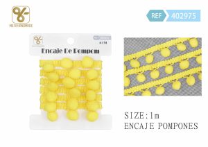 ENCAJE DE POMPOM