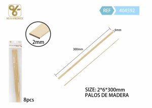 PALOS PARA MANUALIDADES 300 X 2 X 6 MM