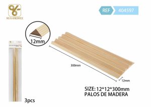 PALOS PARA MANUALIDADES 12 X 12 X 300 MM