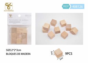ACCESORIOS DE MADERA 2 X 2 X 2 CM