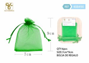 BOLSA DE ORGANZA 7 X 9 CM 6 PIEZAS