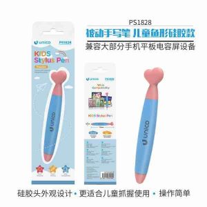 Lápiz táctil con forma de pez de silicona para niños.