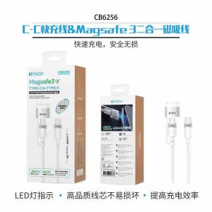 Cable magnético 2 en 1 C-C y MagSafe 3 5A 240W + 140W 2m A